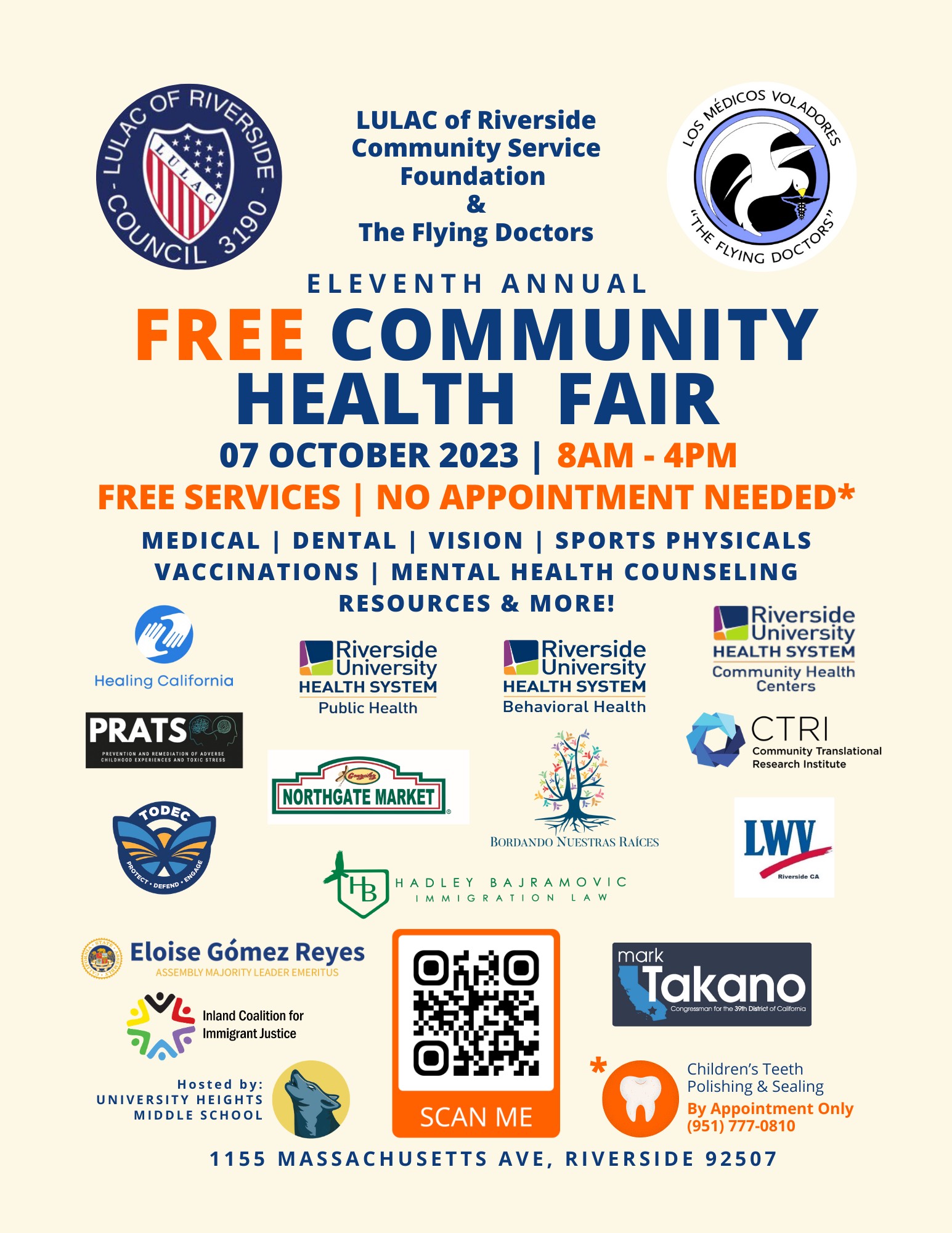 Eleventh Annual Free Community Health Fair Riverside University